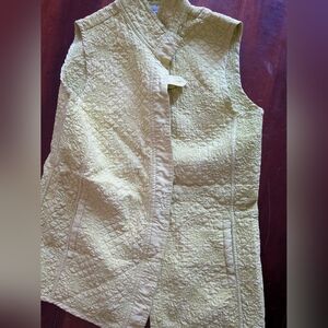 Textured Yellow Quilted Jacket